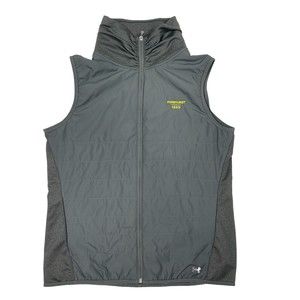 Pinehurst Golf Vest Women's Size Large Gray Under Armour Full Zip Pockets Active
